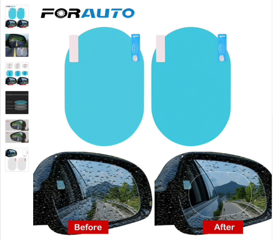 Прозрачная плёнка анти туман на зеркала. 