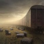 забытый багаж, чемоданы возле поезда